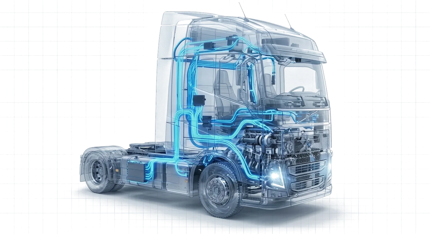 Tractocamión en rayos X: Karvia lee datos OBD, documentos, ubicación y conducción
